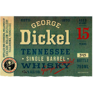 George Dickel Single Barrel 15 Year Old Whisky at CaskCartel.com