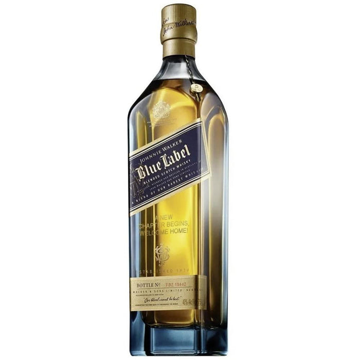 Johnnie Walker Blue Label 'To a Successful New Business' Engraved Bottle Scotch Whisky