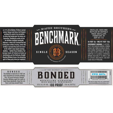 Benchmark Bonded Single Season Straight Bourbon Whiskey - CaskCartel.com 2