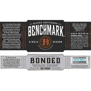Benchmark Bonded Single Season Straight Bourbon Whiskey - CaskCartel.com