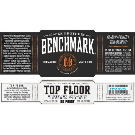 Benchmark Elevation Matters Top Floor Straight Bourbon Whiskey - CaskCartel.com 2