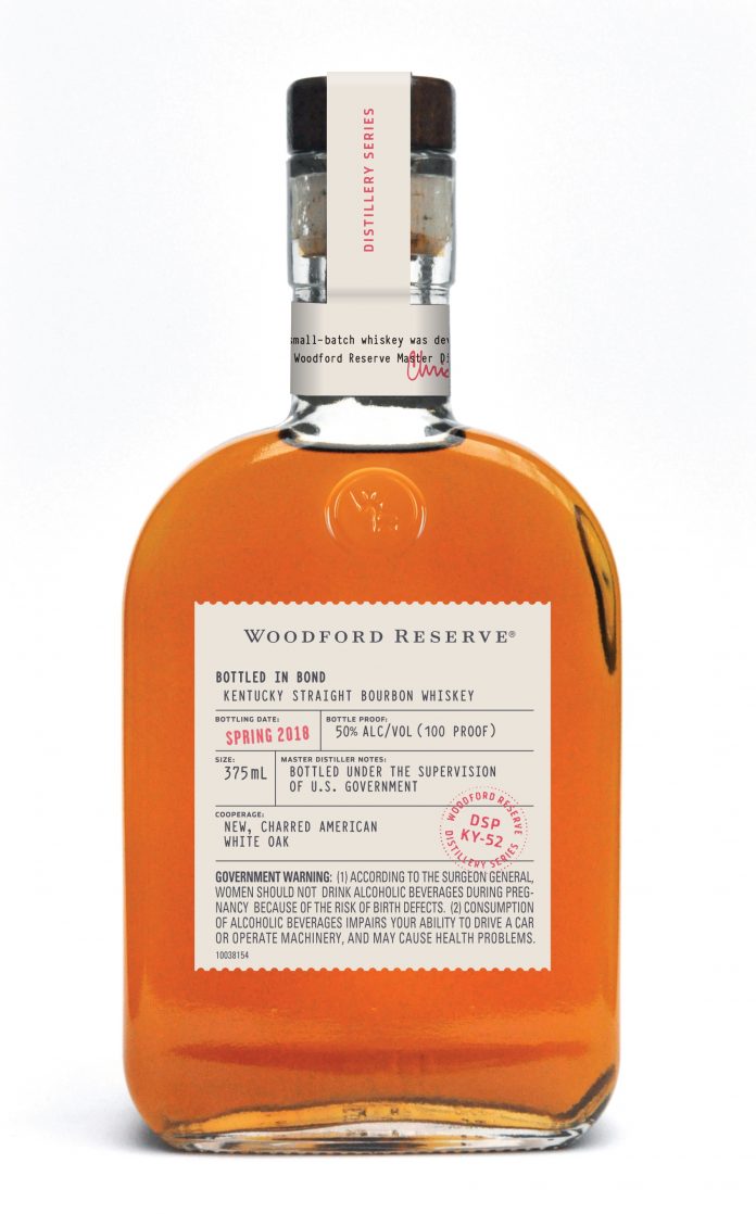 Woodford Reserve Bottled in Bond Bourbon Spring 2018 Kentucky Straight Bourbon Whiskey