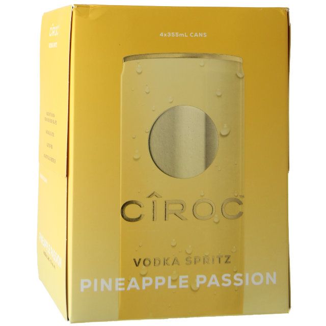 Ciroc Vodka Spritz Pineapple Passion Cocktail | 4*355ML at CaskCartel.com