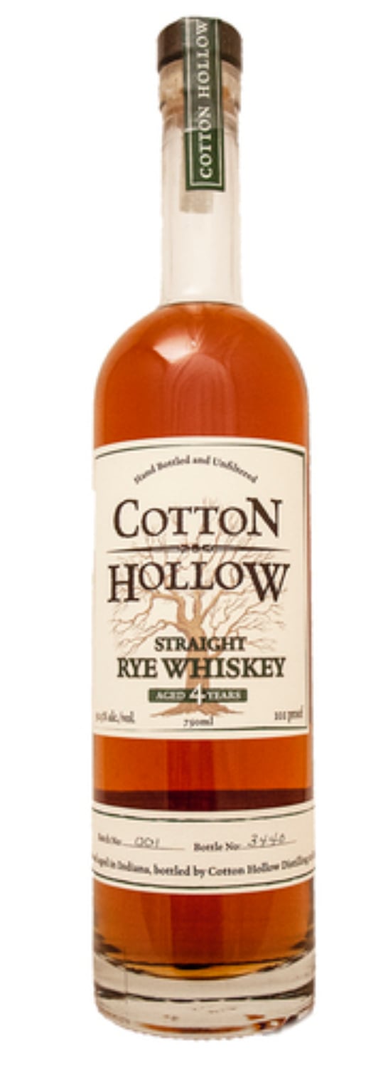 Cotton Hollow Straight Rye 4 Year Whiskey