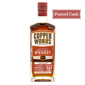 Copperworks Peated Cask American Single Malt Whiskey Release 043 at CaskCartel.com
