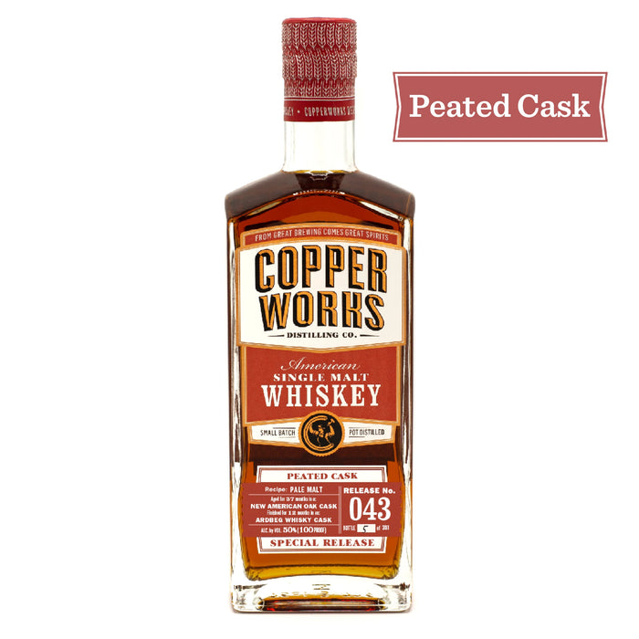 Copperworks American Single Malt Whiskey Peated Cask Release 043