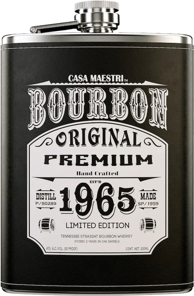 Casa Maestri Bourbon Flask Straight Bourbon Whiskey | 200ML