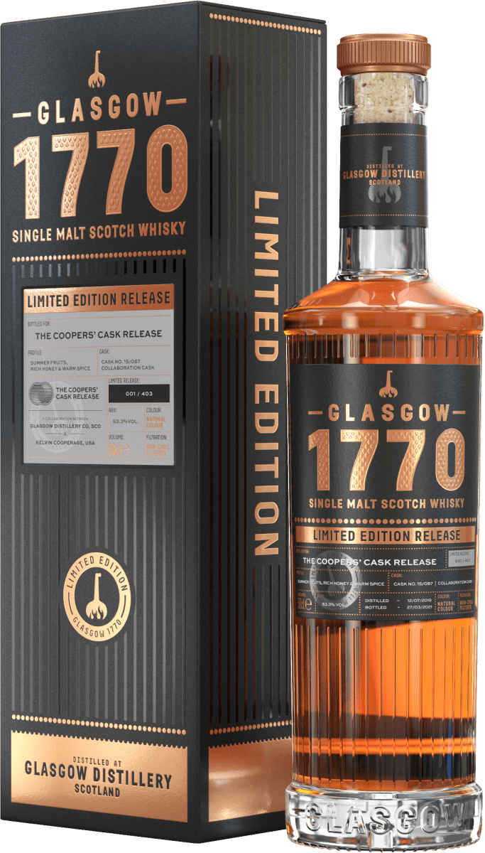 [BUY] Glasgow 1770 | Limited Edition: The Coopers' Cask Release | Single Malt Scotch Whisky | 500ML at CaskCartel.com