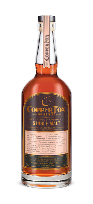 Copper Fox Peachwood American Single Malt Whiskey - CaskCartel.com