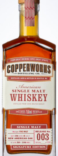 Copperworks Release 003 American Single Malt Whiskey at CaskCartel.com