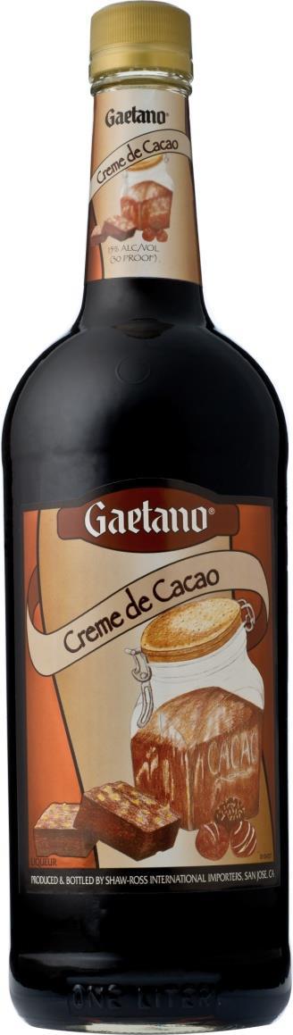 Gaetano Creme De Cacao Dark Liqueur 1L