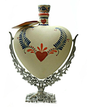 Grand Love Ceramic Heart Extra Anejo Tequila | 1.75L at CaskCartel.com