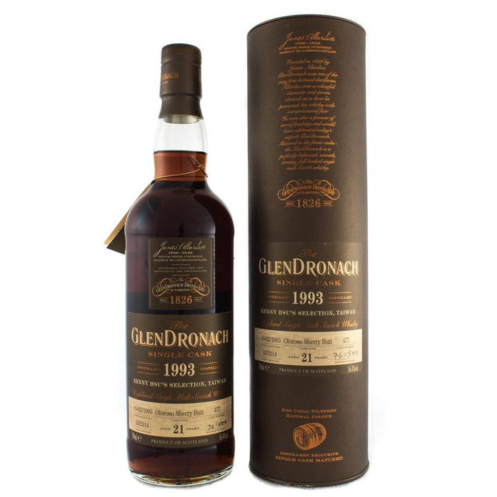 Glendronach 1993 21 Year Old Single Cask Oloroso Sherry Butt #477 Highland Single Malt Scotch Whisky