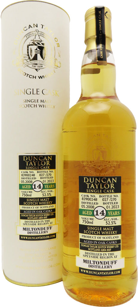 Duncan Taylor Miltonduff 14 year old Cask Strength # 83900248 (2008) Scotch Whisky