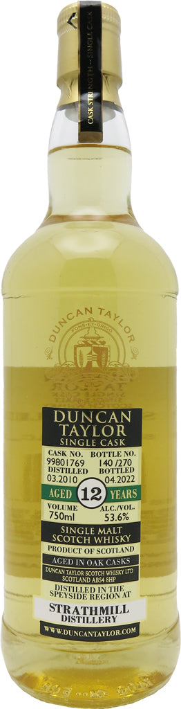 Duncan Taylor Strathmill 12 Year old Cask Strength 2010 Scotch Whisky at CaskCartel.com