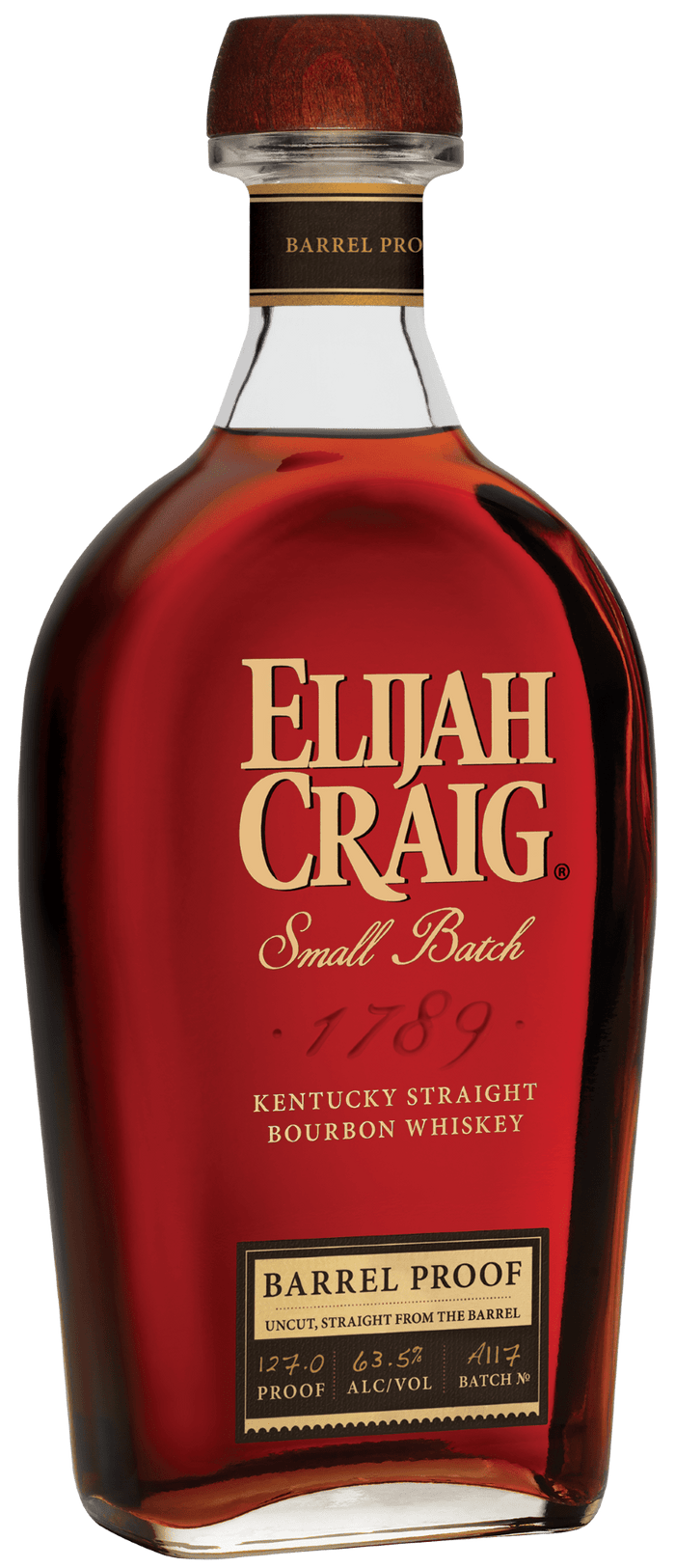 Elijah Craig Barrel Proof 127 Proof Batch A117 Bourbon Whiskey