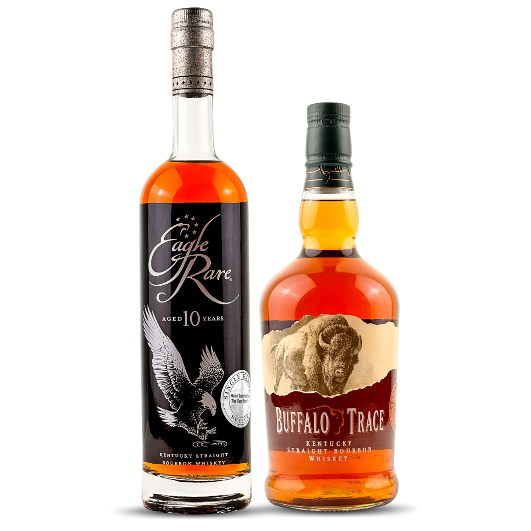 Eagle Rare 10 Year Extra Rare + Buffalo Trace 8 Year Extra Rare | 2nd Edition  | Single Barrel Select | Limited Release 2022 **Drink ONE/Gift ONE** (Bundle) at CaskCartel.com 1