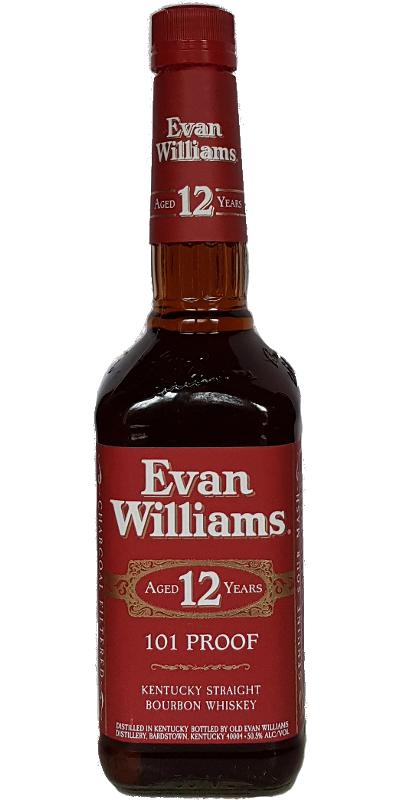 Evan Williams 12 Year Old Red Label 101 Proof Kentucky Straight Bourbon Whiskey