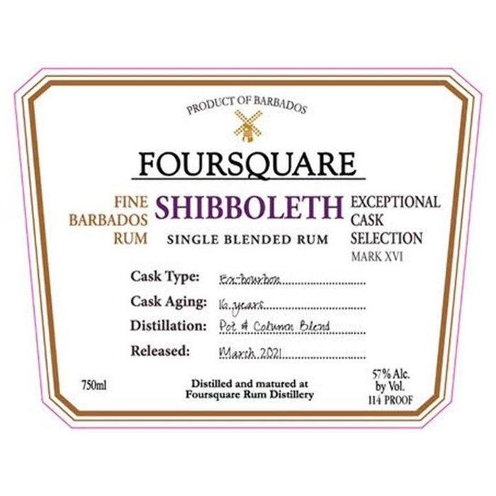 Foursquare Shibboleth 16 Year Old Single Blended Rum