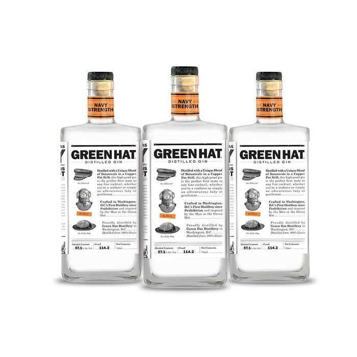 Green Hat | Navy Strength Gin (3) Bottle Bundle