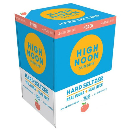 High Noon Spirits Sun Sips Peach Vodka Hard Seltzer | 4*355ML at CaskCartel.com