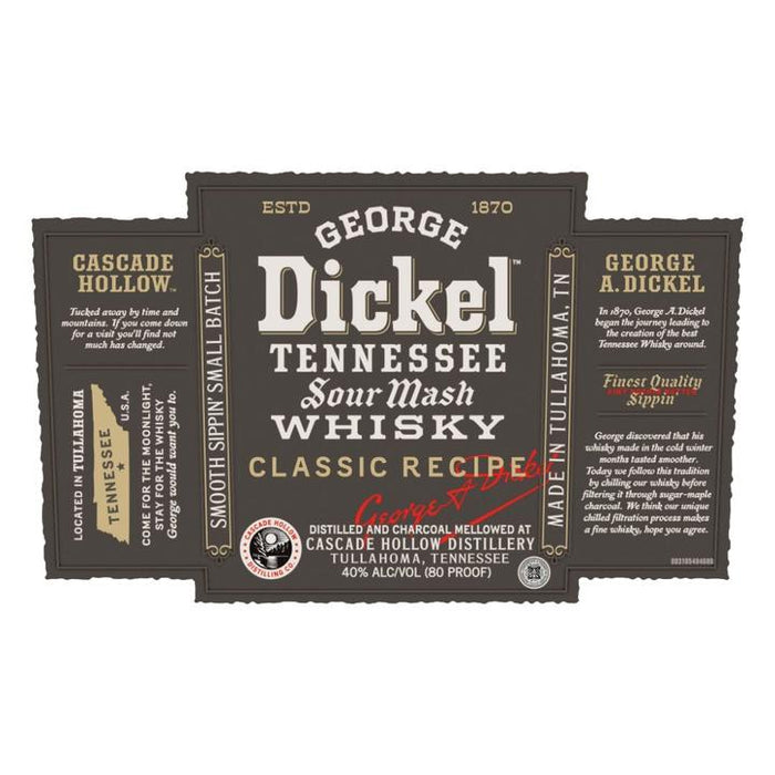 George Dickel Classic Recipe Tennessee Sour Mash Whiskey
