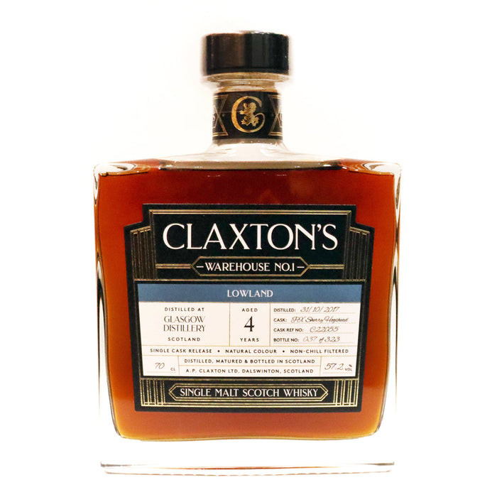 Glasgow Distillery Claxton's Warehouse 1 PX Finish 2017 4 Year Old Whisky | 700ML