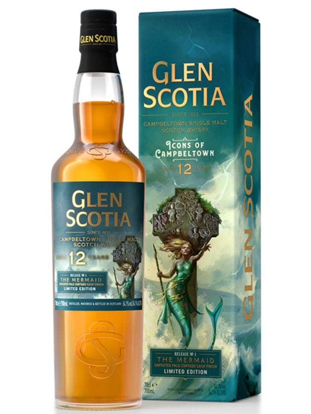 Glen Scotia The Mermaid 12 Year Old, Palo Cortado Cask Finish, Icons of Campbeltown Scotch Whisky | 700ML