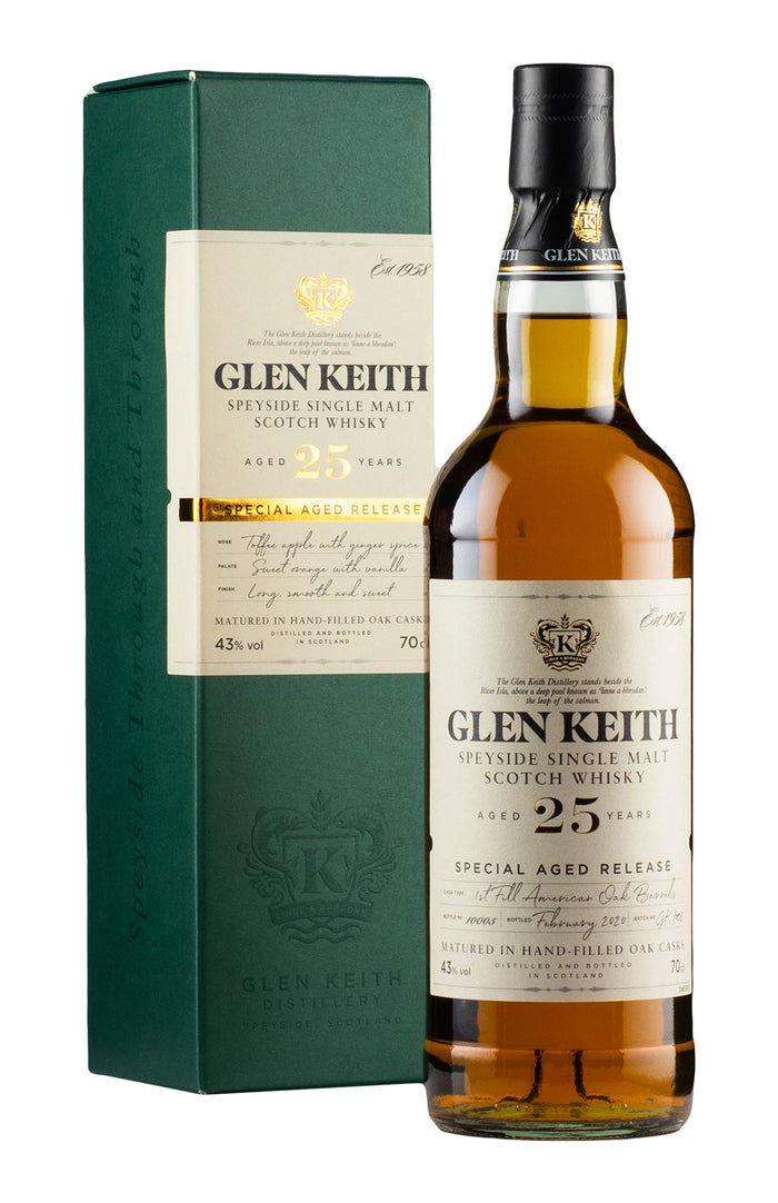 Glen Keith 25 Year Old - Secret Speyside Collection Scotch Whisky | 700ML