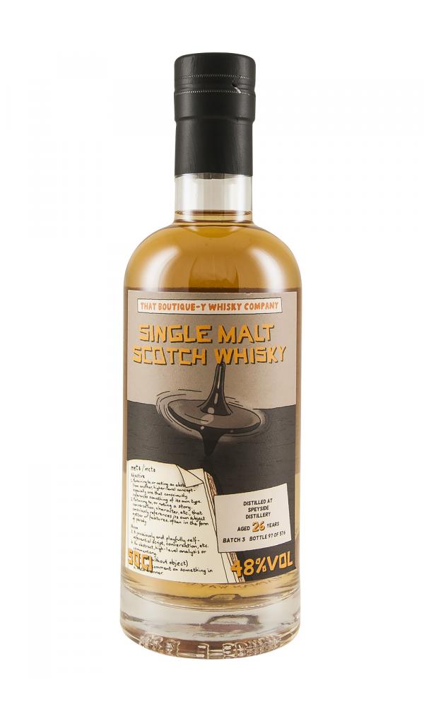 That Boutique-y Whisky Company Speyside 26 Year Old Batch #3 Single Malt Scotch Whisky | 500ML