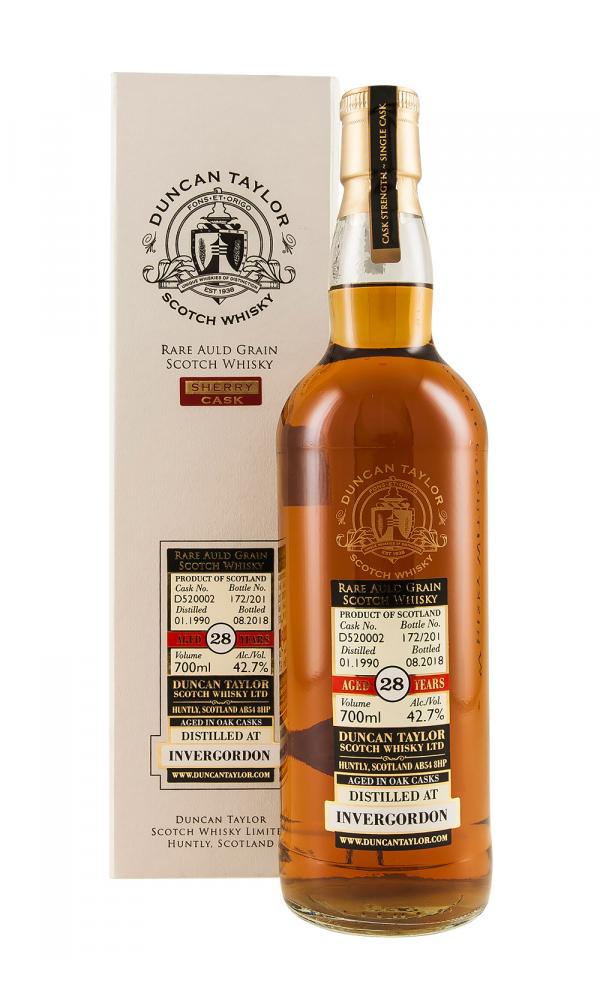 1990 Duncan Taylor Rare Auld Invergordon 28 Year Old Grain Scotch Whisky | 700ML