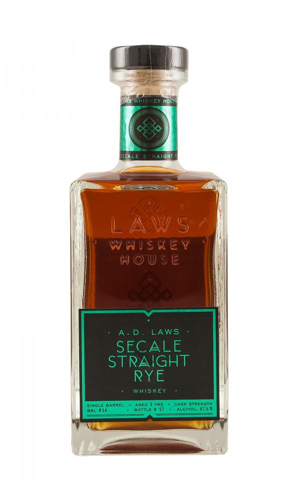 A.D. Laws Single Barrel #14 3 Year Old Cask Strength Secale Straight Rye Whiskey at CaskCartel.com
