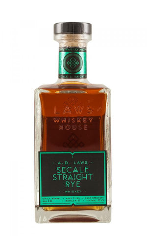 A.D. Laws Single Barrel #14 3 Year Old Cask Strength Secale Straight Rye Whiskey at CaskCartel.com