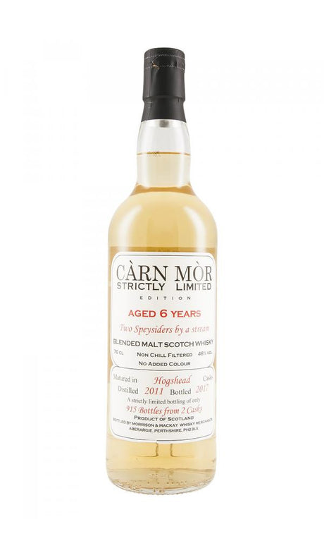 2 Speysiders by a Stream 6 Year Old 2011 - Strictly Limited (Càrn Mòr) Blended Malt Scotch Whisky | 700ML at CaskCartel.com