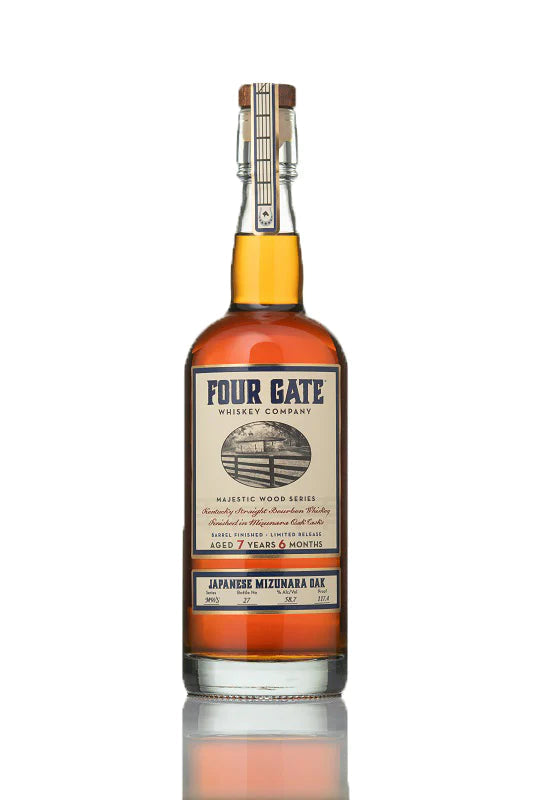 Four Gate Company Majestic Oak Mizunara Cask Finished Bourbon Whiskey