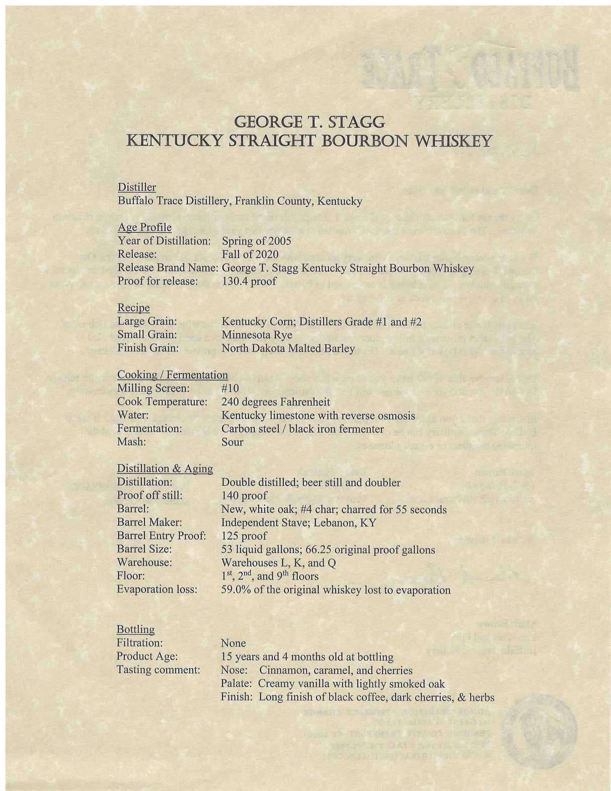 [BUY] George T. Stagg Bourbon (Fall 2021) Kentucky Straight Bourbon Whiskey at CaskCartel.com