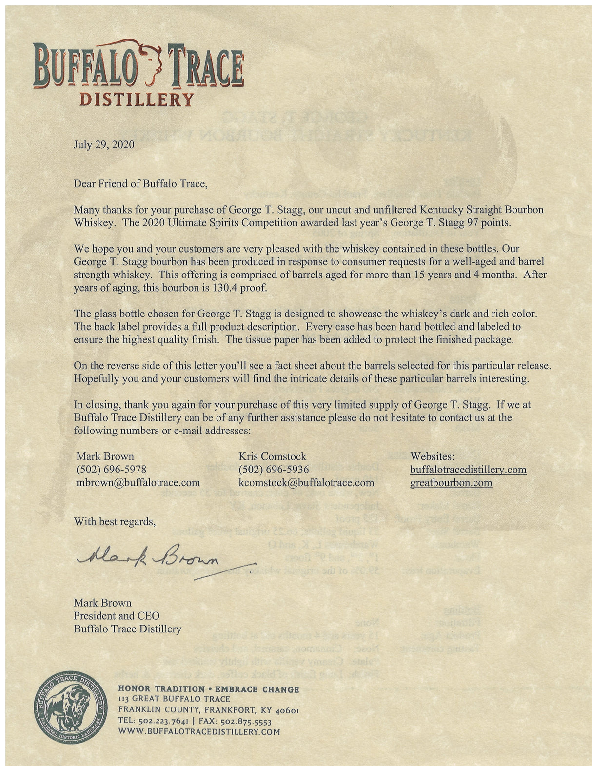 George T. Stagg Bourbon (Fall 2020) Kentucky Straight Bourbon at CaskCartel.com 2