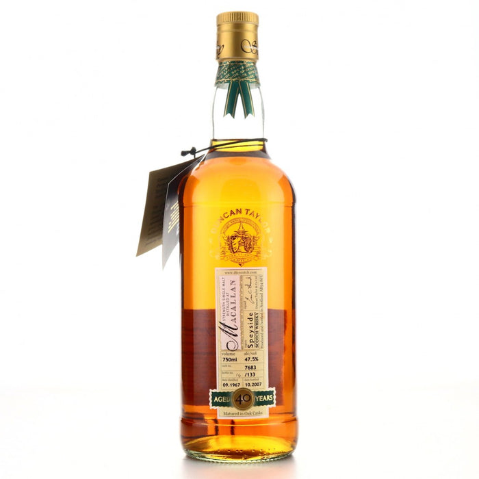 Macallan 1967 Duncan Taylor 40 Year Old Speyside Scotch Whisky
