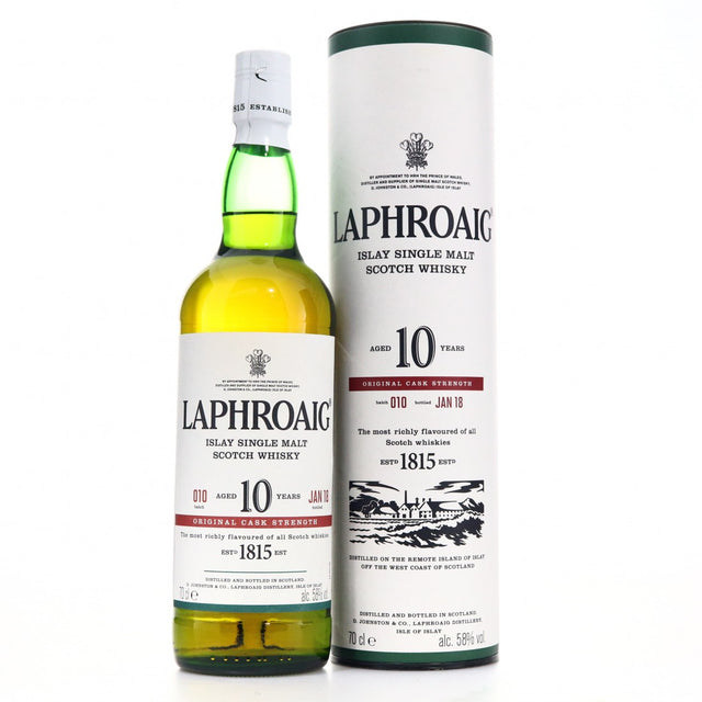 Laphroaig 10 Year Old Original Cask Strength Batch 010 Scotch Whisky at CaskCartel.com