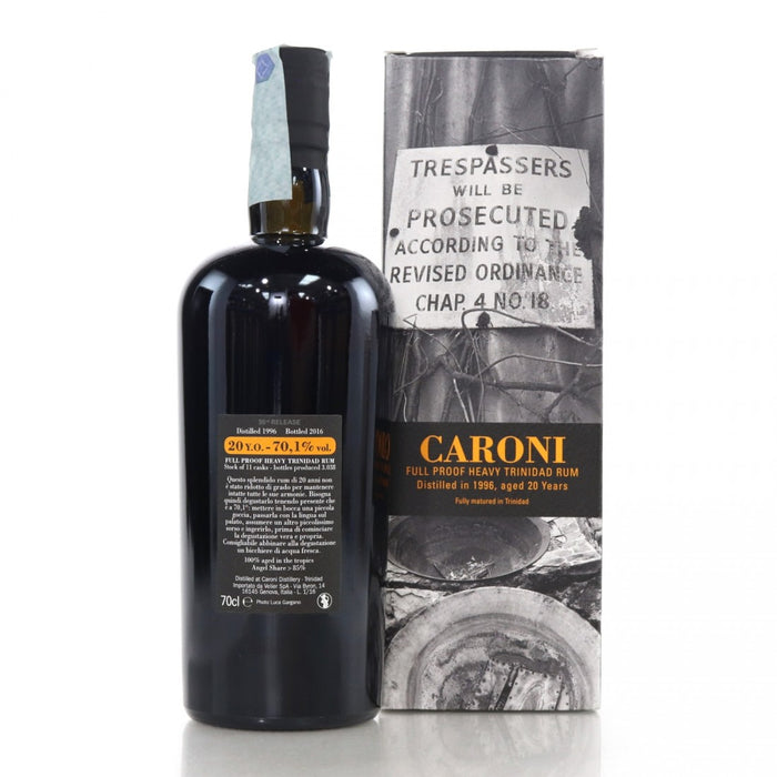 Caroni 20 Year Old (D.1996, B.2016) Full Proof Heavy Trinidad Rum  | 700ML