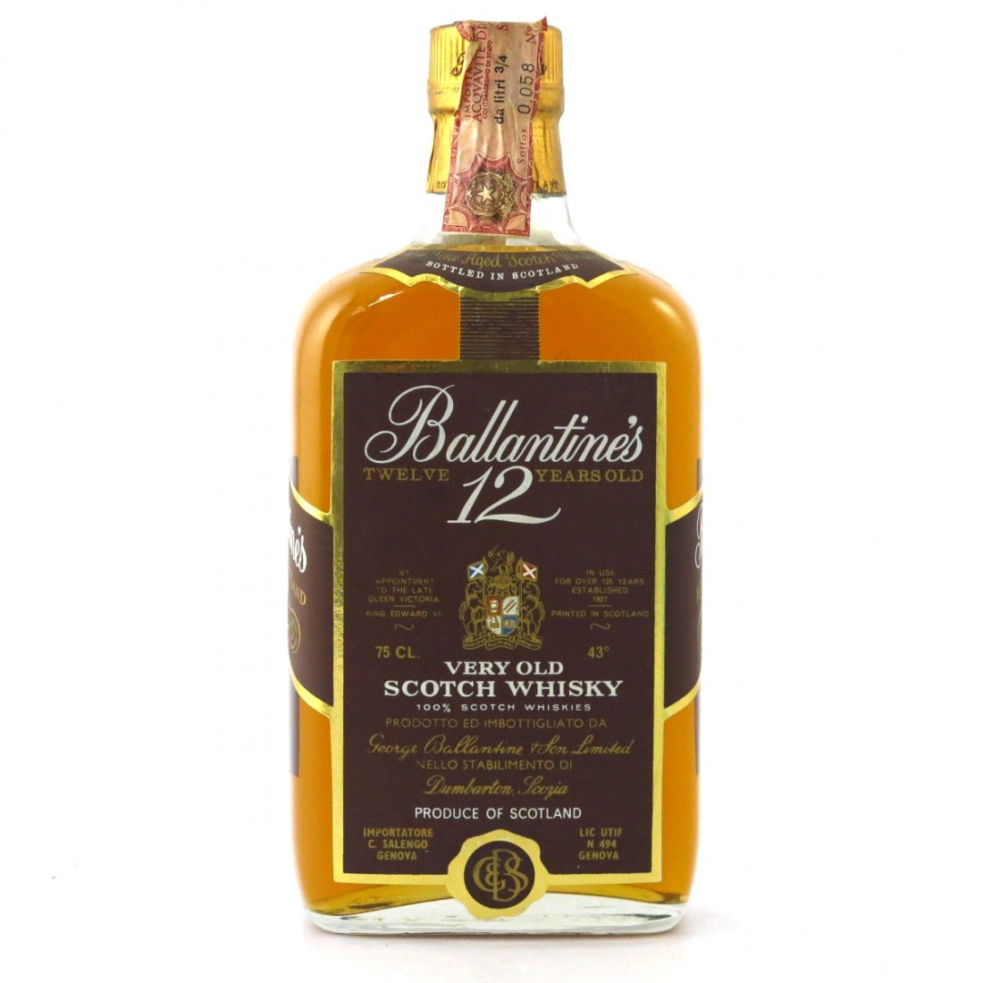 BUY] Ballantine's 12 Year Old (Bottled 1970s/1980s) Very Old Scotch at