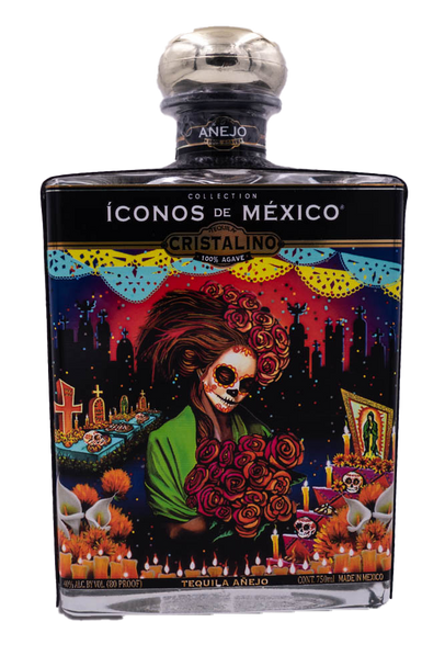 Iconos de Mexico Cristalino Day of the Dead Catrina Anejo Tequila