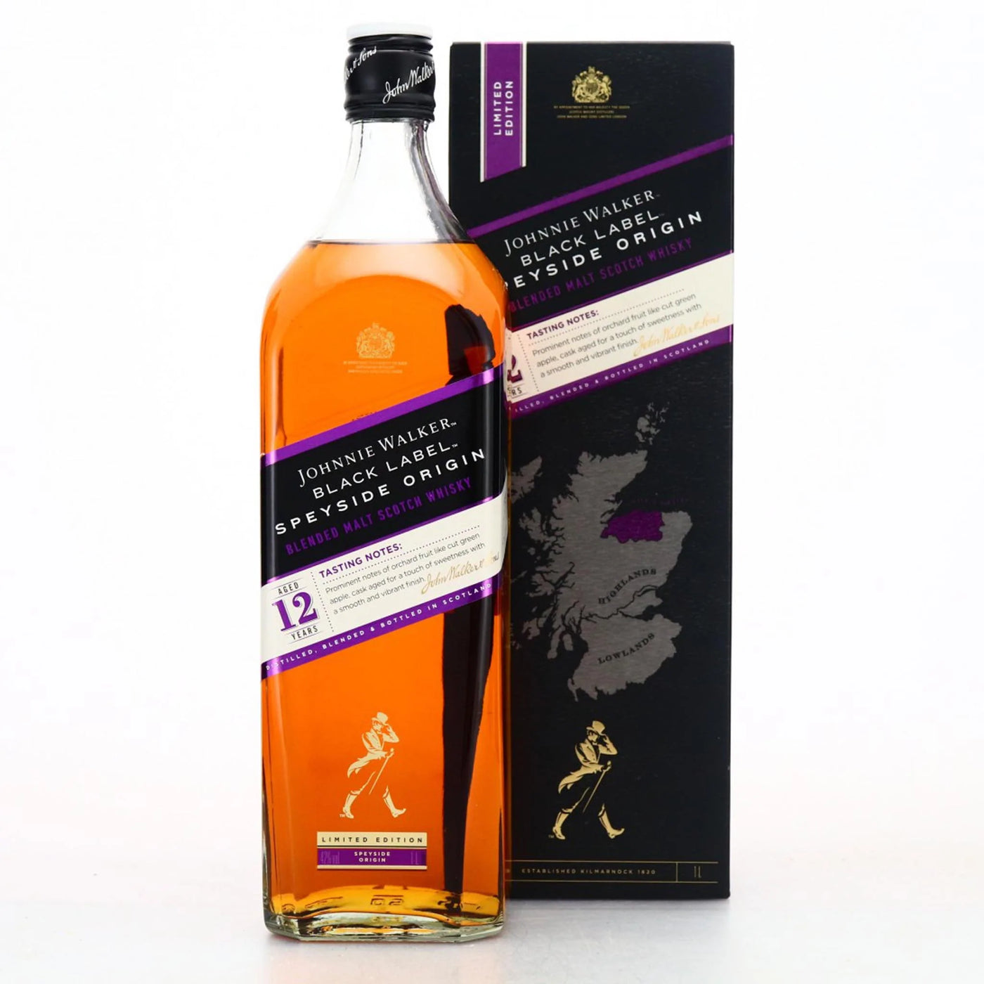 BUY] Johnnie Walker Black Label 12 Year Old Speyside Origin Scotch Whisky |  1L at CaskCartel.com