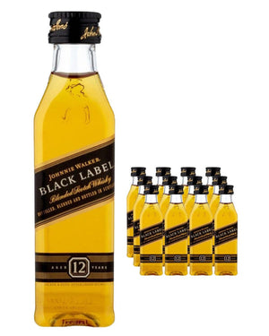 Johnnie Walker Black Label 12 Year Mini Pack Scotch Whisky | 12x50ML at CaskCartel.com