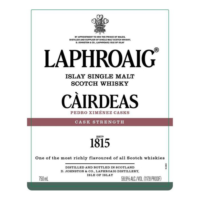 Laphroaig Cairdeas Pedro Ximenez Cask Strength Islay Single Malt Scotch Whiskey