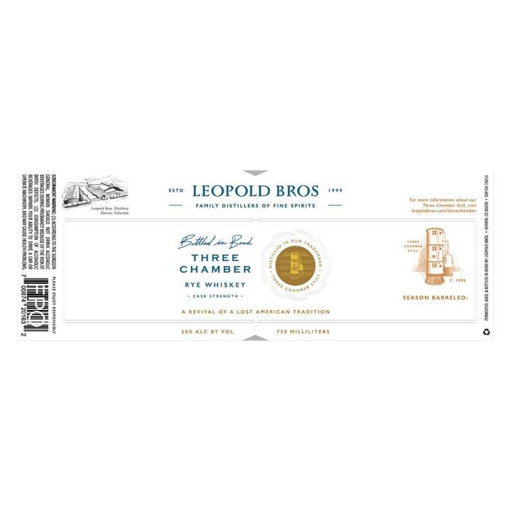 Leopold Bros Three Chamber Bottled In Bond Rye Whiskey at CaskCartel.com