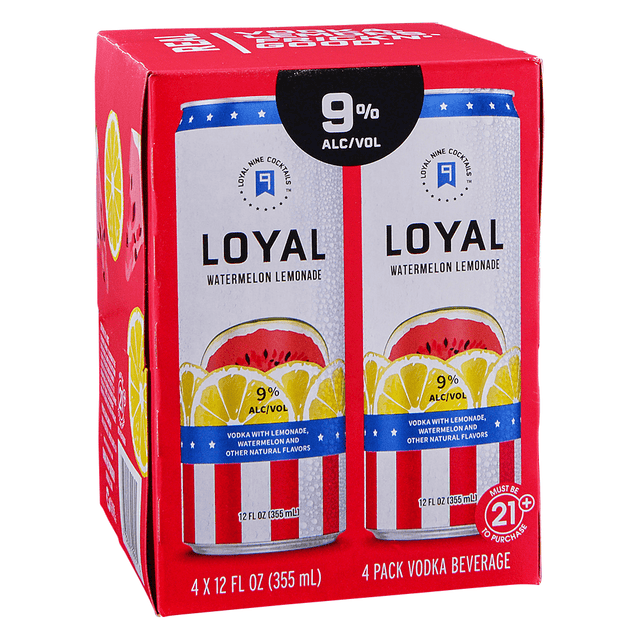 Loyal 9 Loyal Watermelon Lemonade Cocktails | 4*355ML at CaskCartel.com