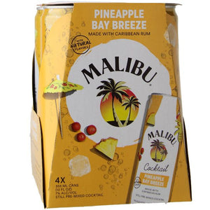 Malibu Pineapple Bay Breeze Cocktail | 4x355ML at CaskCartel.com