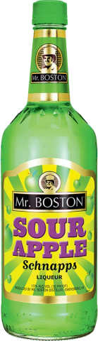 Mr Boston Sour Apple Schnapps Liqueur | 1L at CaskCartel.com