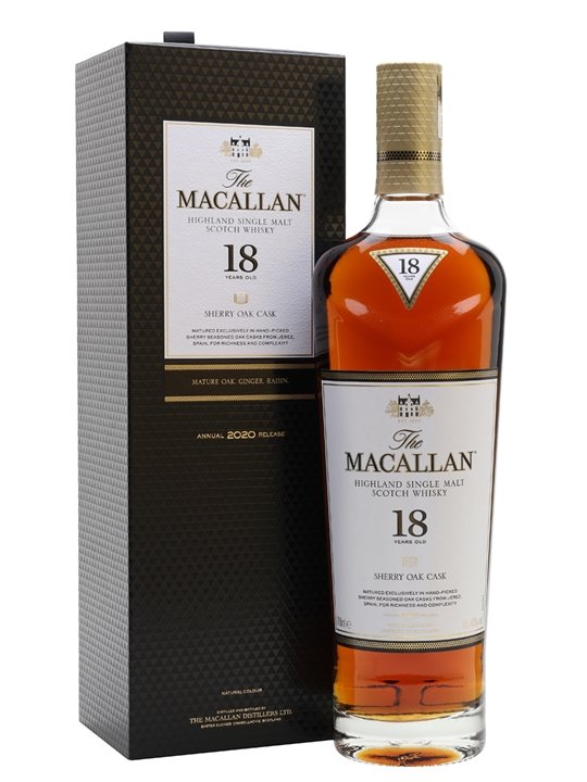 The Macallan 18 años Sherry Oak Whisky escocés de pura malta